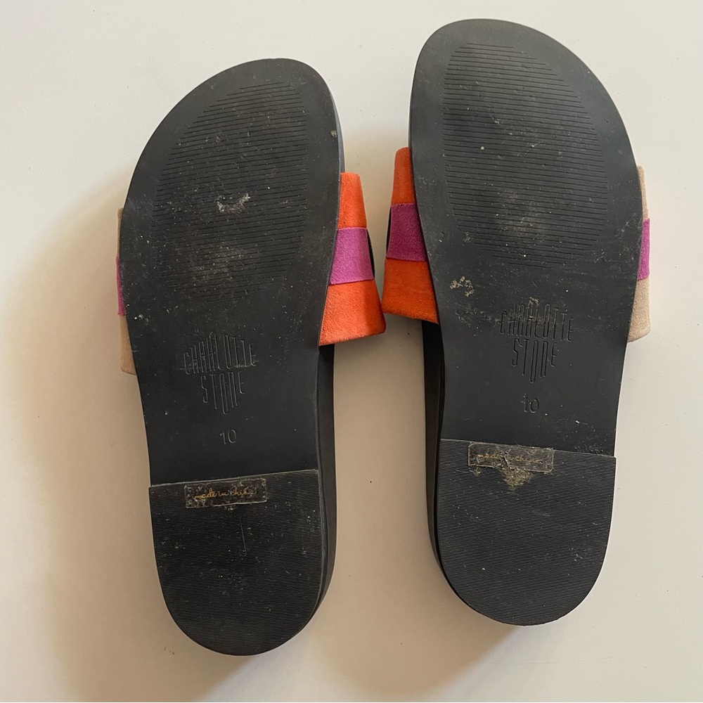 Charlotte Stone Jacquie Multicolor Woven Patchwork Suede Sandals - Picture 9 of 12